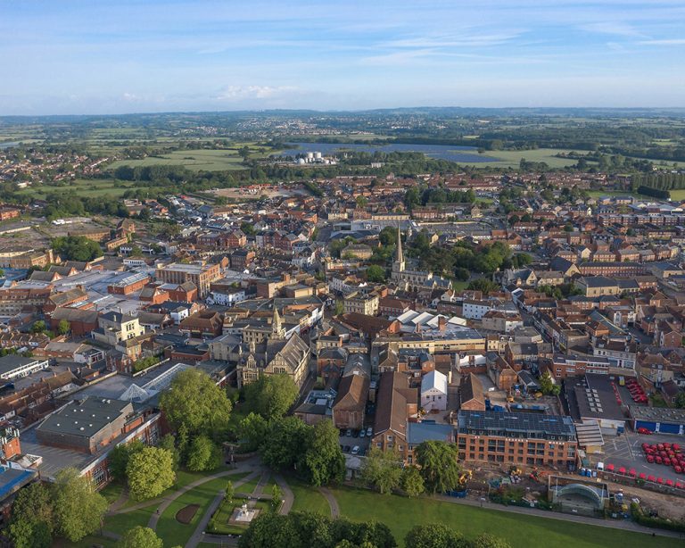 Trowbridge Town Aerial Photo